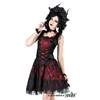 Sinister - 1023 Short dress - Burgundy/Black Product image
